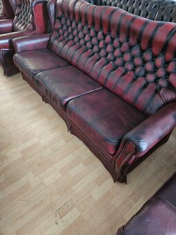 CHESTERFIELD ŠTÝL,VYSOKÁ-KOŽENÁ - 4