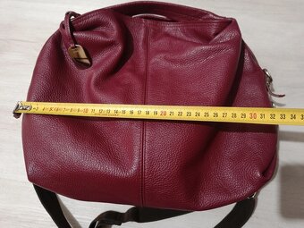 Kožená vínová kabelka Furla - 4