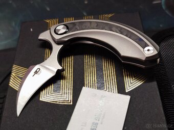 Nůž BESTECH STRELIT ocel M390, střenka titan a carbon - 4