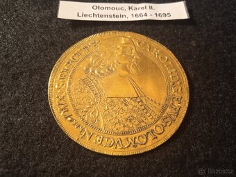 6 ti Dukát 1672,Karel II.Olomouc RR.-VELKÁ VZÁCNOST - 4