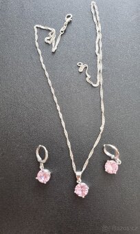 Nová dárková sada souprava šperků Růžové 925 - 4
