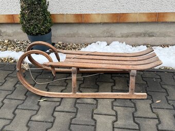 Krásné staré sáně, sáňky 110cm - 4
