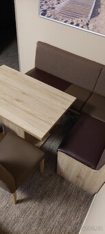 Jídelní rohová sestava stůl židle - 4