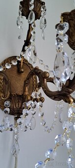 Starožitné velké nástěnné, párové lampy, 1940 - 4