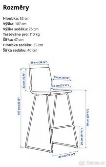 IKEA čalouněné barové stoličky - 4