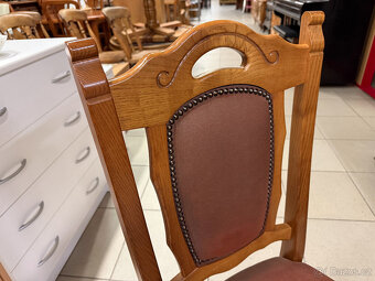 dvakrát set dubový stůl se šesti židlemi - 4