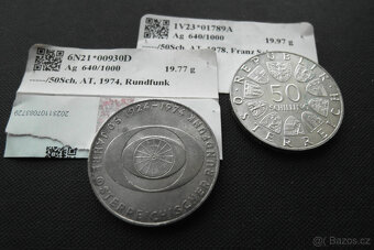 Staré mince 2 kusy stříbro - 4