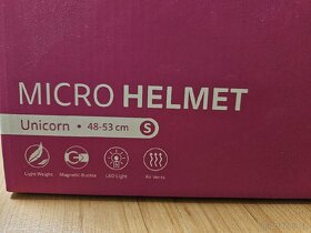 Nepoužitá dětská helma Micro Unicorn S modrá - 4