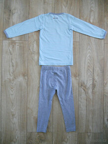 Little angel pyžamo Outlast, vel. 98, modrý proužek + šedý m - 4