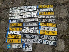 Prodám staré SPZ ČR, DE, Fr a TP DE - 4