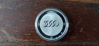 2000 Kč Rok 2000 konec milénia, bimetalová mince. - 4
