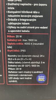 LED pracovní reflektor 20 W, - 4