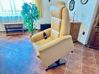 868 TV křeslo celokožené s elektr. polohováním a výklopem - 4