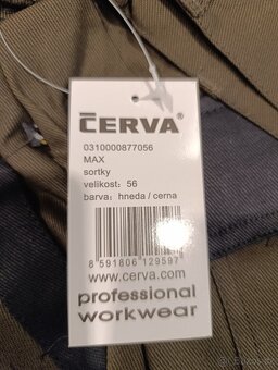 Pracovní šortky Červa MAX 56, 58, zabalené, Nové - 4