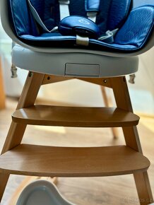 Rostoucí MoMi – Dětská jídelní židlička Wood navy blue - 4