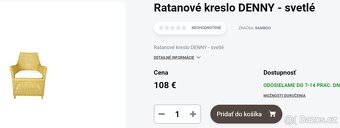 Ratanové kreslo DENNY - 2 ks - 4