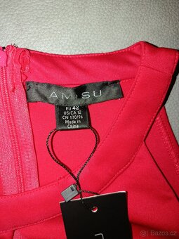 Nové červené šaty vel. 42 - 4