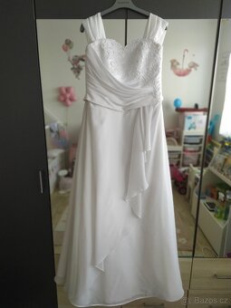 Svatební šaty 40-42 (těhotenské 38) - 4