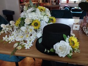 Dekorace svatební na auta ženich,nevěsta,svatba,Slunečnice - 4