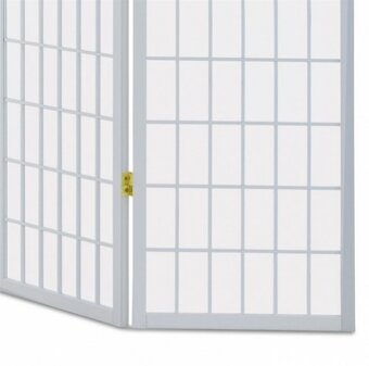 3 dílný paravan bílý z dřeva - 4