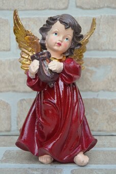 Socha - ANDĚL S HARFOU 20x12x10 - 4