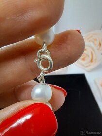 Náhrdelník z pravých perel ( 42cm) + certifikát - 4