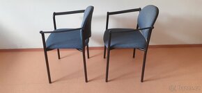 6 ks kancelářská/jídelní židle s područkami textil/plast - 4