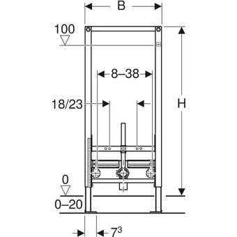 Geberit Duofix 111.510.00.1 – pro bidet, výška 112 cm – 2 ks - 4
