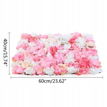 🌸 Umělé květinové panely 60×40 cm – nové, 20 ks – od 120 Kč - 4