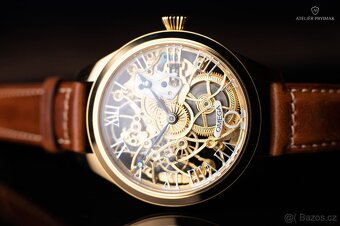 Exkluzivní starožitné skeletové hodinky OMEGA 1938 - 4
