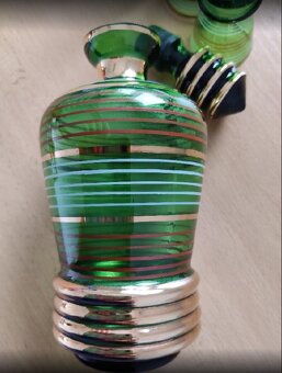 retro čs. likérová karafa - Novoborské sklo - 4