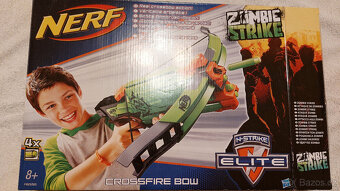 Nerf kuše Zombie strike, luk Nerf Stratobow, pistole X shot. - 4