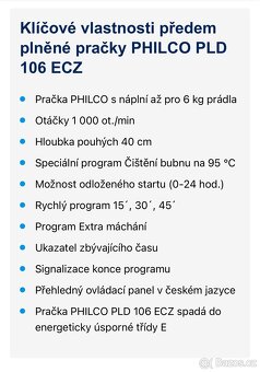 PRAČKA PHILCO PLD 106 ECZ - 4