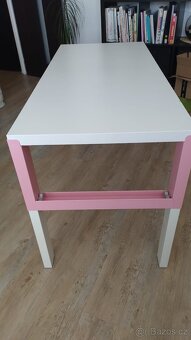 Ikea PÅHL stůl dětský, nastavitelná výška růžový - 4