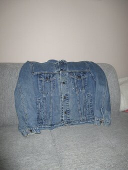 Pánská modrá riflová retro bunda original Levis -XL - 4