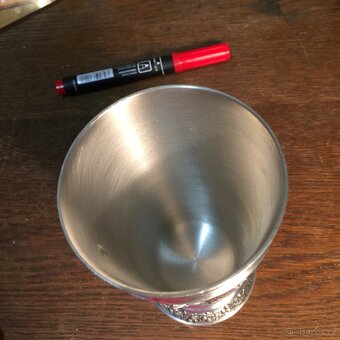 Cínový pohár pivní velká sklenice z cínu punc certifikát - 4