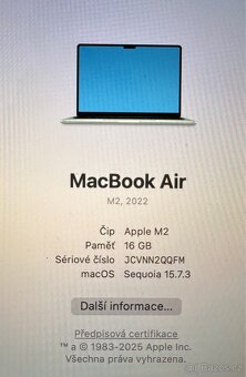 Prodám Apple Mac 2022, M2, 16GB - TOP stav - 4