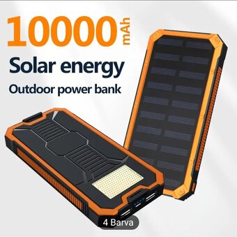 Solární powerbanka-nabíječka, 10.000mAh, 5V/2 x 2.1A - NOVÁ - 4