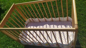 Dětská dřevěná postýlka 100 x 50 cm - minipostýlka - 4