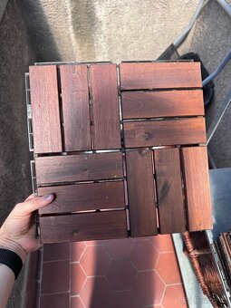 DŘEVĚNÁ skládací podlaha na terasu IKEA RUNNEN (akácie) - 4