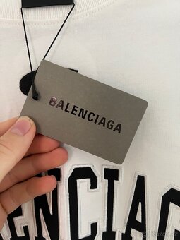 Balenciaga oversized tričko- bílé - 4