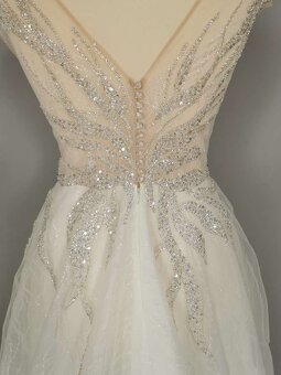 Luxusní nenošené svatební šaty, Artemida - 44 EU (XL) - 4