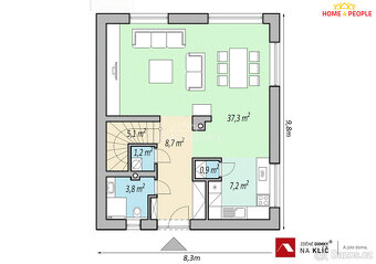 Nízkoenergetický patrový RD 4+kk v Uherském Brodě se zahrado - 4