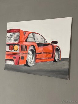 malba Ferrari F40 – ručně malovaný obraz - 4