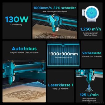 Co2 laser Omtech Pronto-60|Nový|130W |1300x900 mm|Ruida - 4