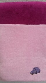 3-dílný teplý set do kočárku 100x100 cm růžová - 4