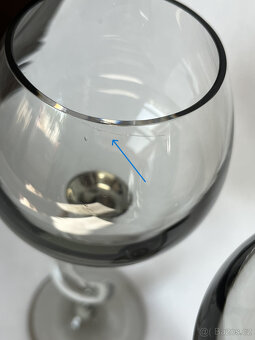 2x designová sklenice 250ml, kouřové sklo - 4