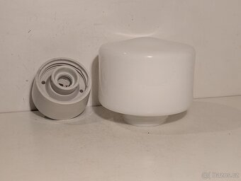 porcelánová lampa, lampička, lustr, bílé stínidlo - 4