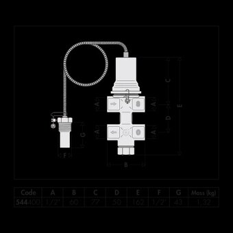 TEPLOTNÍ POJIŠŤOVACÍ VENTIL 1/2" - 4