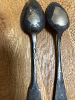 2 stříbrné lžičky - 4
